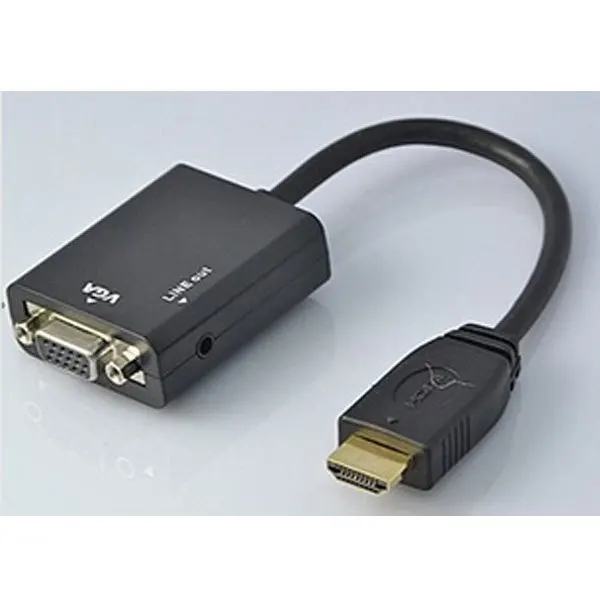 HDMI To VGA HD Converter Cable With VGA+Audio Output | Электроника