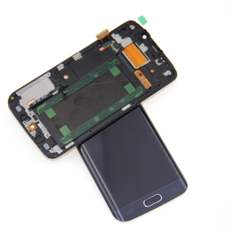 Синий белый золотой 100% tesed LCD с рамкой для SAMSUNG Galaxy s6 edge G925 G925I G925F сенсорный экран