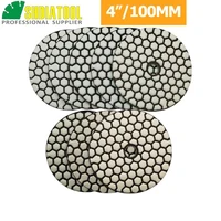shdiatool 8pcs 4100mm dry diamond polishing pads resin bond flexible sanding disk or 8pcs pads 1pc m14 backer for polisher