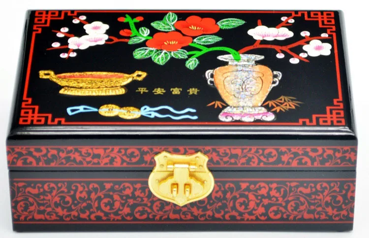 PingYao Shanxi китай ручной светильник лаковые китайские лаковые ювелирные изделия коробка чехол для хранения традиционные деревянные ремесла свадебный Декор
