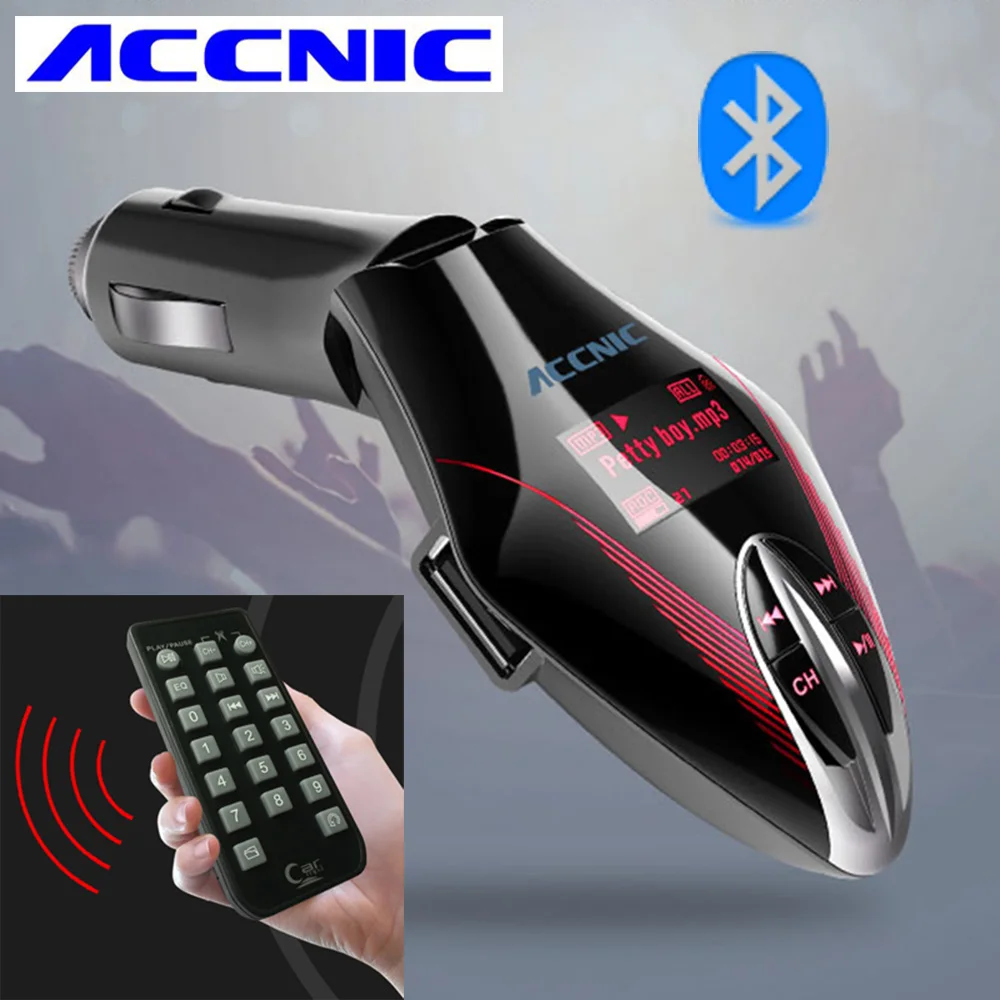 Accnic xn658 Автомобиль Bluetooth fm передатчик MP3 плеер прикуривателя U диска/TF/USB зарядное