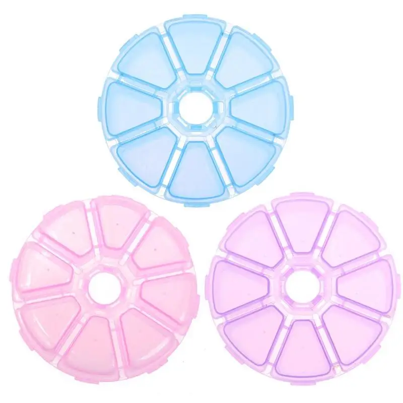 8 сетчатый пластиковый переносной круглый чехол для хранения ювелирных бусин