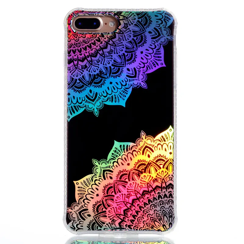 Boucho Мягкие TPU Чехол для iPhone 5 5S SE 6 6S плюс Красочный цветочный узор задняя крышка 7 8
