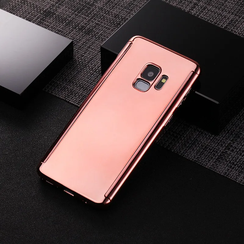 rose gold 360 Полное покрытие зеркальный чехол для samsung Note 9 S10 Plus S8plus жесткий защитный чехол для samsung Galaxy S9 Plus S7 Note9 чехол s10lite - Цвет: rose gold