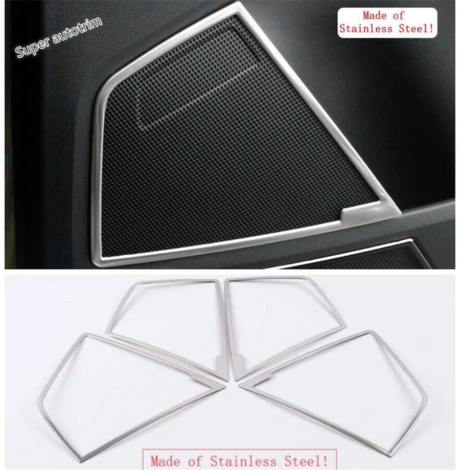 

Lapetus Inner Door Speaker Audio Sound Cover Trim Accessories Interior Fit For Skoda Kodiaq 2017 2018 2019 2020 Stainless Steel