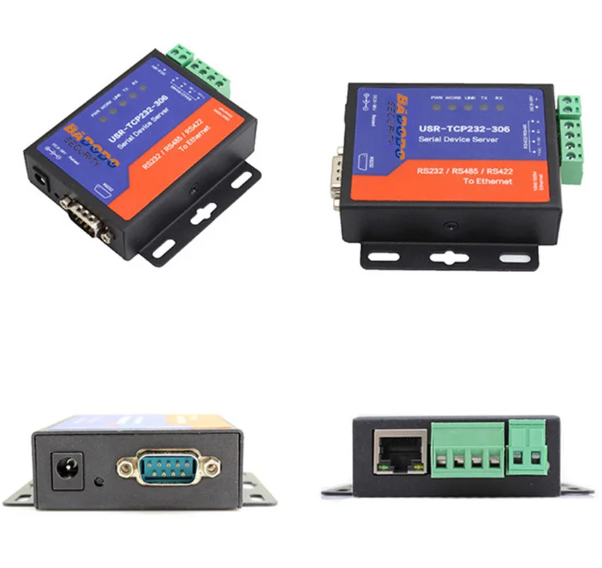 USR-TCP232-306 серверами серийных устройств RS232/485/422 к Ethernet | Безопасность и защита