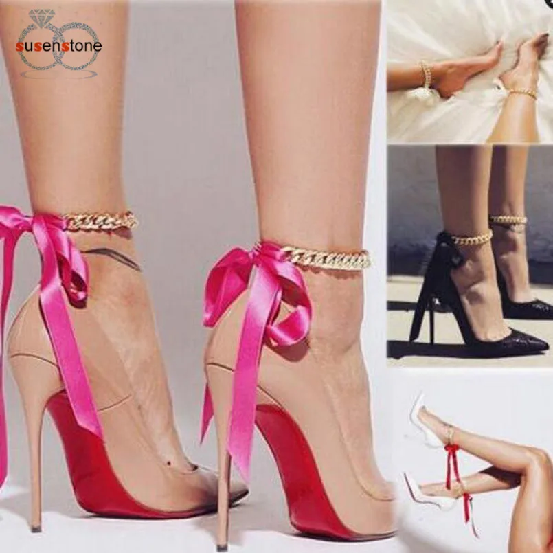 SUSENSTONE 2017 новая мода женские сексуальные пляжные ленты браслет на лодыжку с