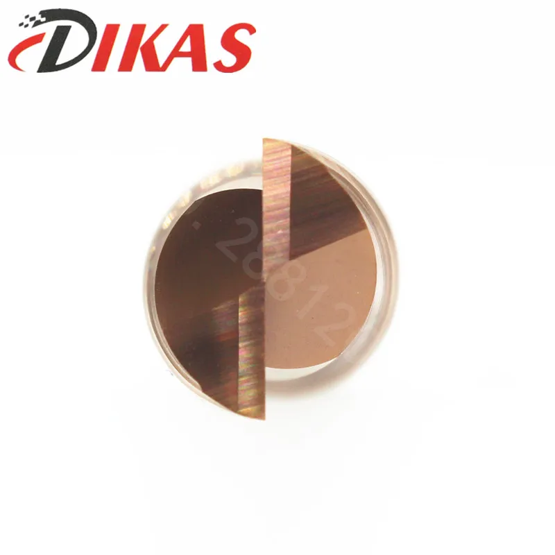 Dikas 55HRC d3* D3* 50L* 2F материал из карбида, плоскоугольные торцевой фрезы 2 флейты 3 мм нанопокрытие использовать для высокоскоростной фрезерный станок с ЧПУ