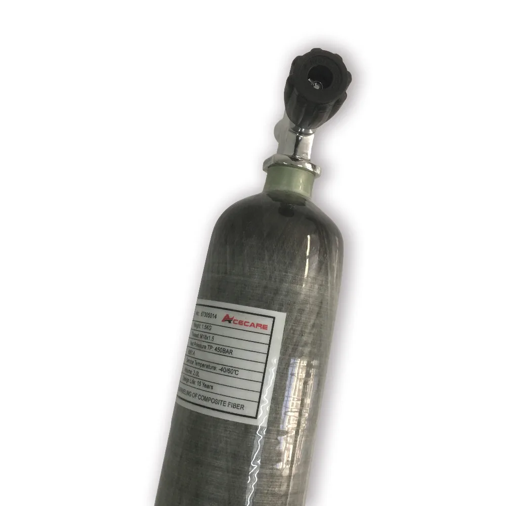 AC102 цилиндр hpa маленький 2L pcp пневматический пистолет для страйкбола охоты