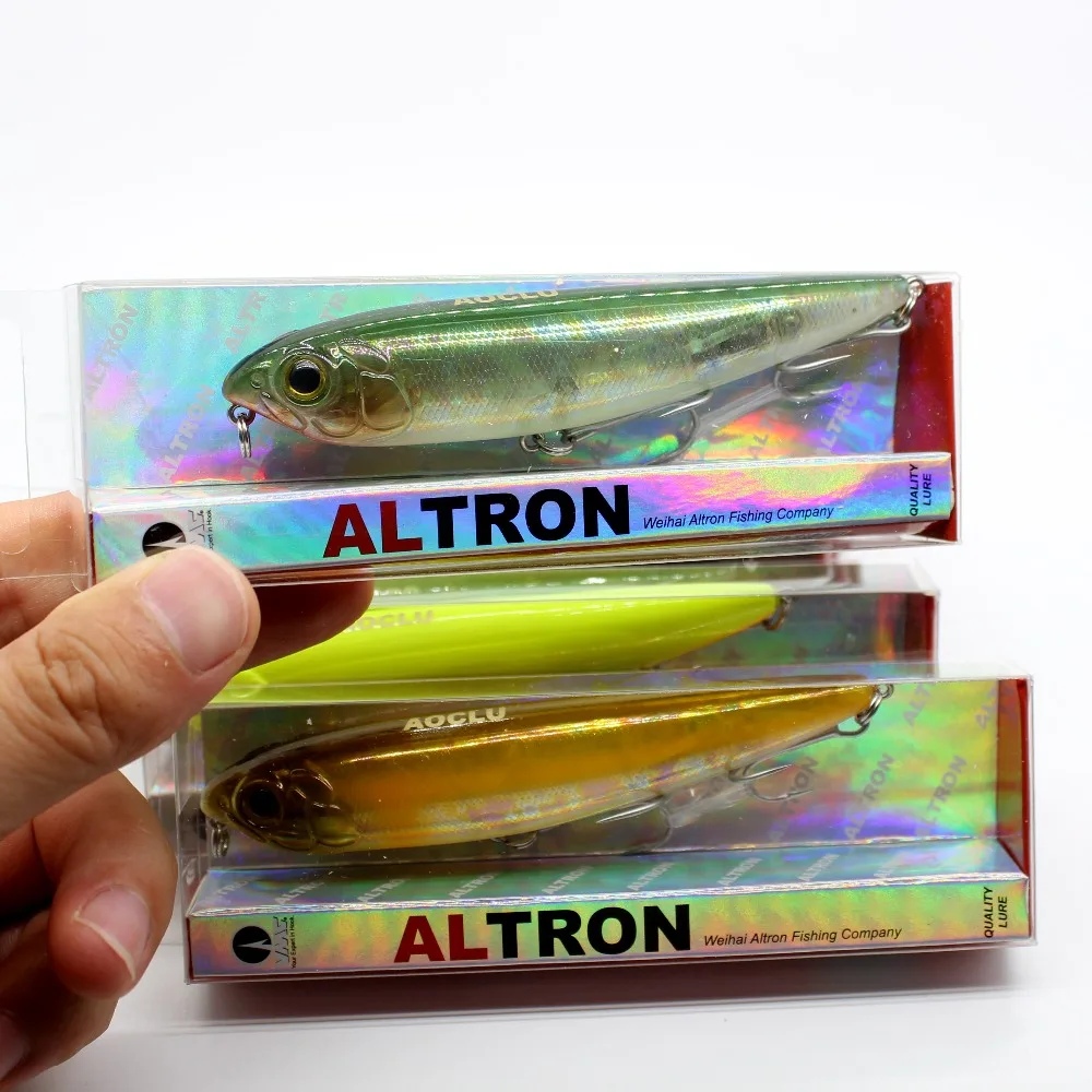 AOCLU wobblers Super Quality 6 Colors 10.5cm 15.6g Hard Bait Minnow Crank PopperFishing lures Bass Fresh Salt water 4# VMC hooks | Спорт и