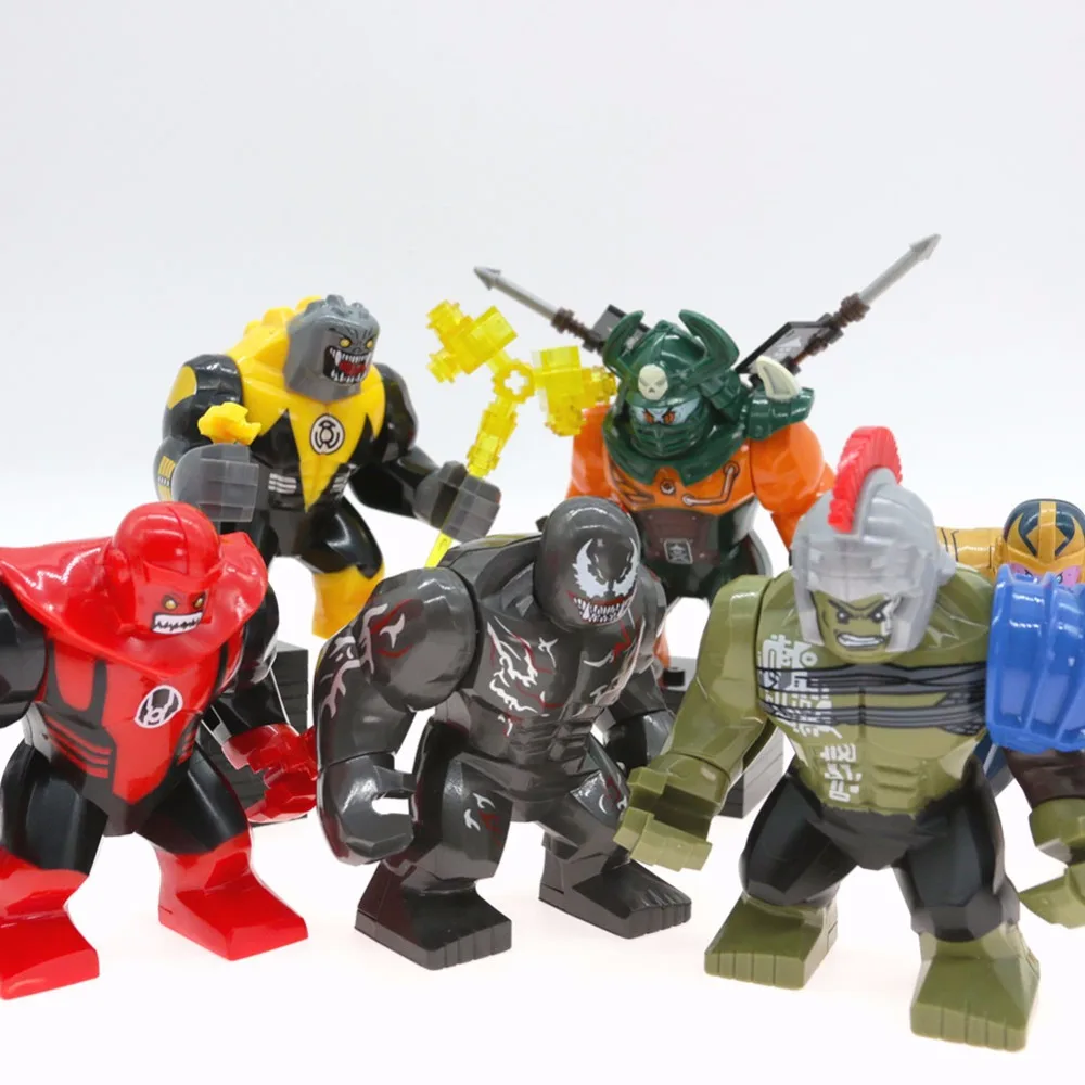 LEGOED Супергерои Марвел большой размер Бэтмен Большой Халк Thaons Мстители Веном