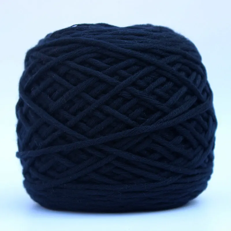 black 200 г* 2 пряжа, шарики из мериносовой шерсти, пряжа из молочного хлопка, толстая пряжа для вязания, мягкая нить для вязания - Цвет: black
