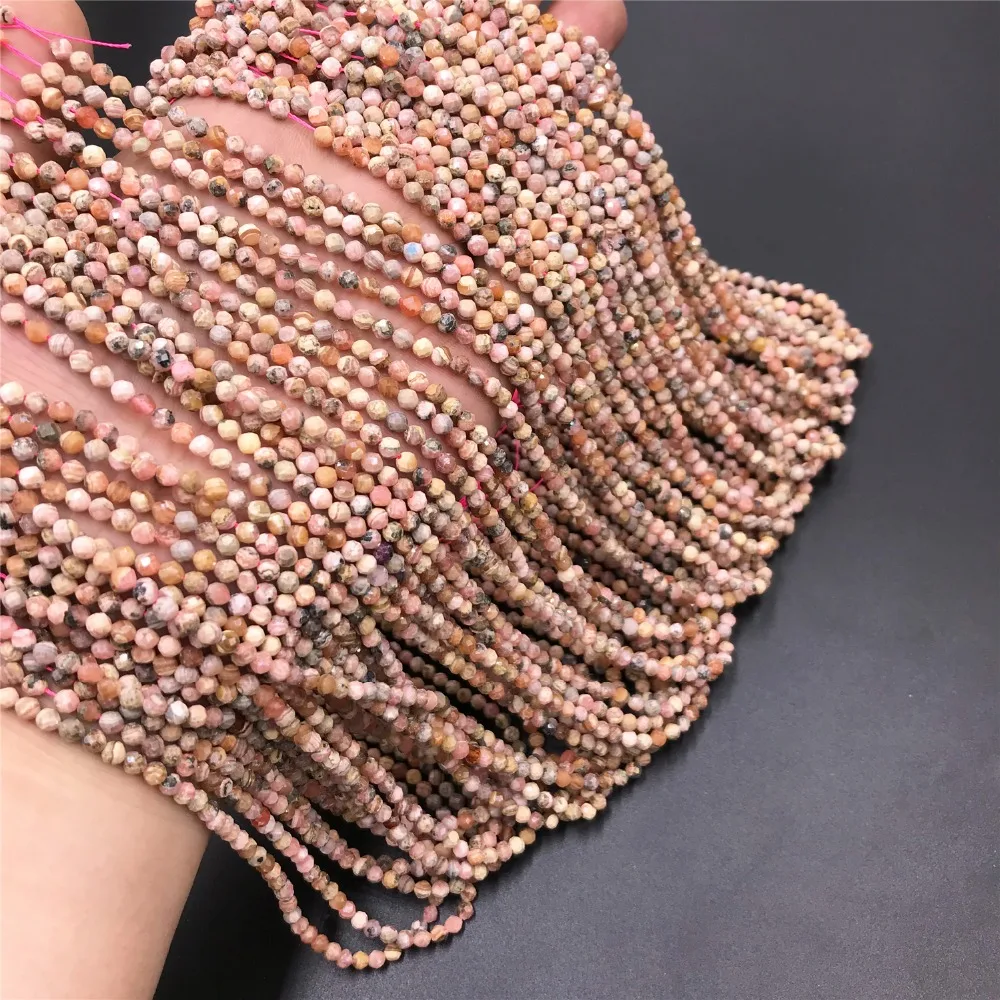 Бусины из золотого песчаника 2 мм 3 круглые микро-граненые крошечные Натуральные