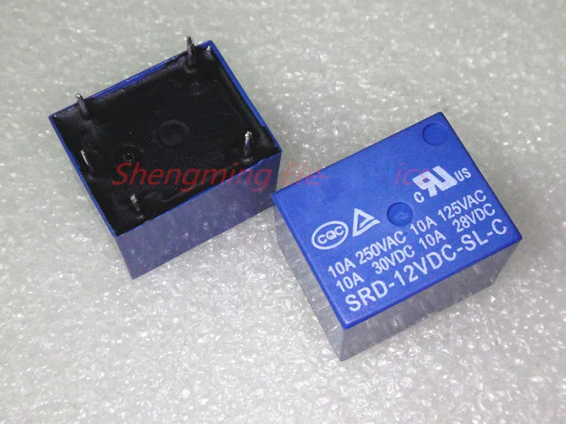 50 шт в наборе, 5 pins SRD-05VDC-SL-C SRD-12VDC-SL-C SRD-24VDC-SL-C SRD-03 06 09 48VDC-SL-C 3 V 5 V 6 V 9 V 12 V 24 V 48 V 10A 250VAC реле