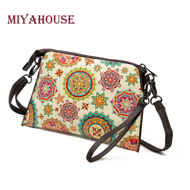 Miyahouse Высококачественная кожаная сумка через плечо, Женская красочная маленькая сумка на плечо с клапаном, Женская Повседневная Сумка-клатч с мультяшным принтом