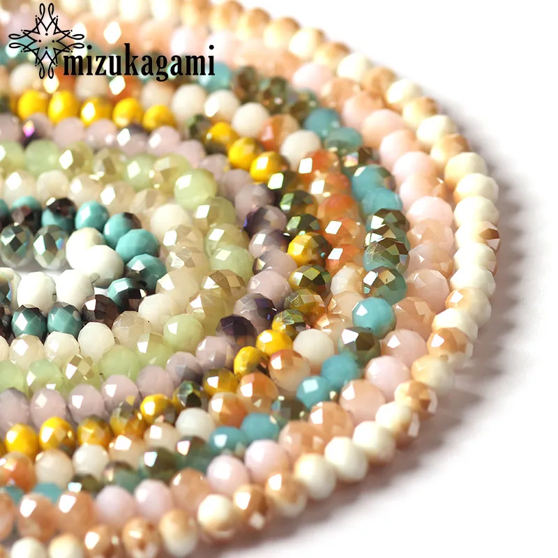 

8mm 65pcs/lot Glass Beads Round Shape Loose Spacer Faceted Rondelle Crystal Beads For DIY Necklace Bracelet Jewelry Accessories