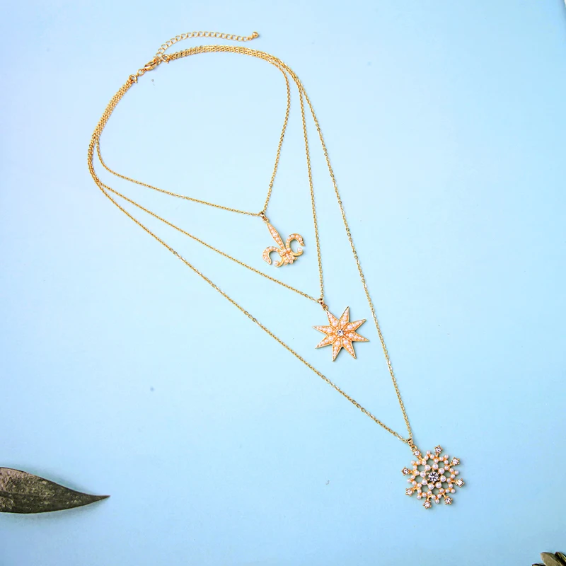 Съемные многослойные ожерелья шляпа шута ожерелье имитация жемчуга для женщин