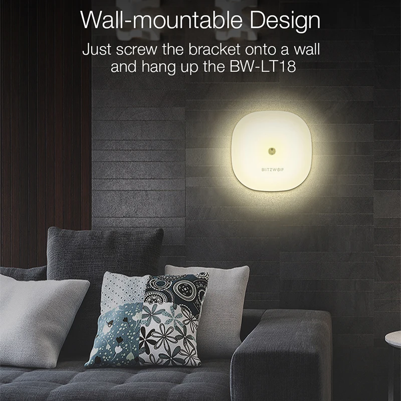 BlitzWolf BW-LT18 умный датчик управления жестами 2800-3200K светодиодный ночной Светильник RGB прикроватная лампа с регулируемой яркостью