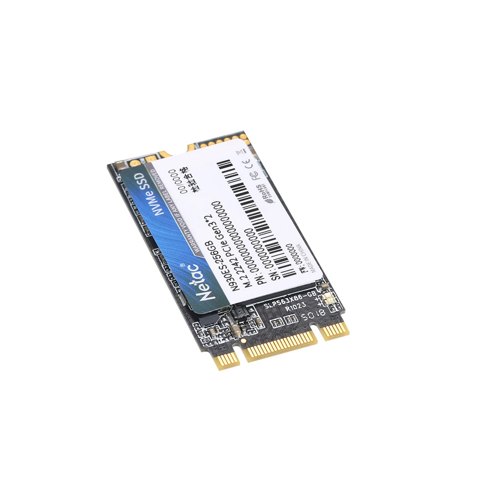 Netac N930ES Накопитель SSD с протоколом NVME M.2 2242 SSD Gen3* 2 PCIe 3D MLC/TLC NAND Flash Solid State Drive 128 GB 256 GB 512 GB