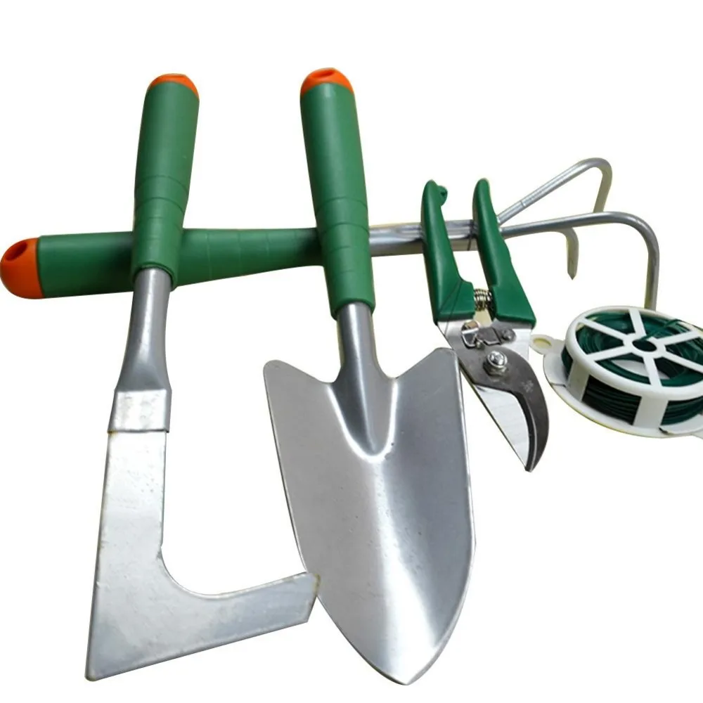 7 шт садовые инструменты терки Transplanter грабли секаторами Многофункциональный Бокорезы и перчатки с хранения инструментов сумка