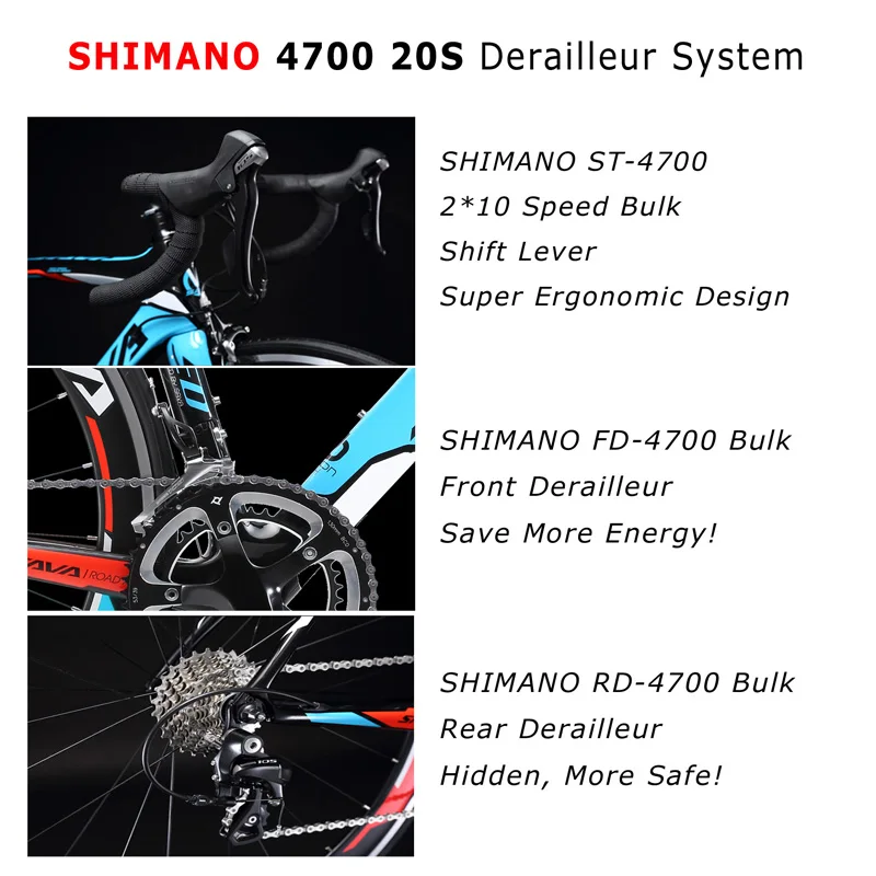 SAVA шоссейный велосипед карбоновый 700C с Shimano Tiagra 4700 20 скоростей velo de route|700c road bike|speed