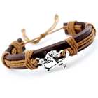 Игрок для игры в хоккей на льду, футбол, волейбол, Лакросс, гимнастика, теннис, гольф, Очаровательные кожаные браслеты, бижутерия