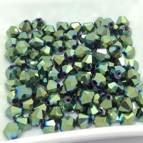 4 мм коричневый покрытие Кристалл бусины Bicone камушки бусинки Rondelle граненые