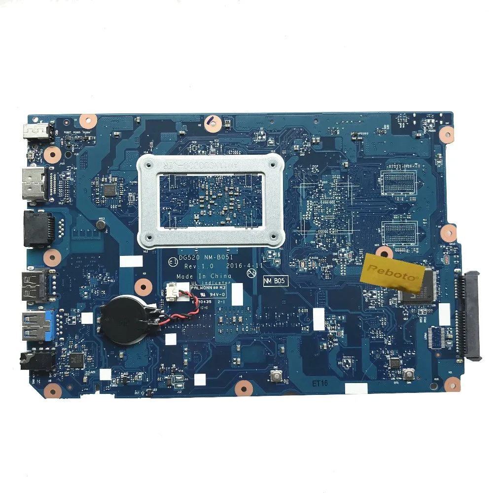 Материнская плата для ноутбука Lenovo Ideapad 110 15ACL 5B20L72714 DG520 с цп на 100% протестирована