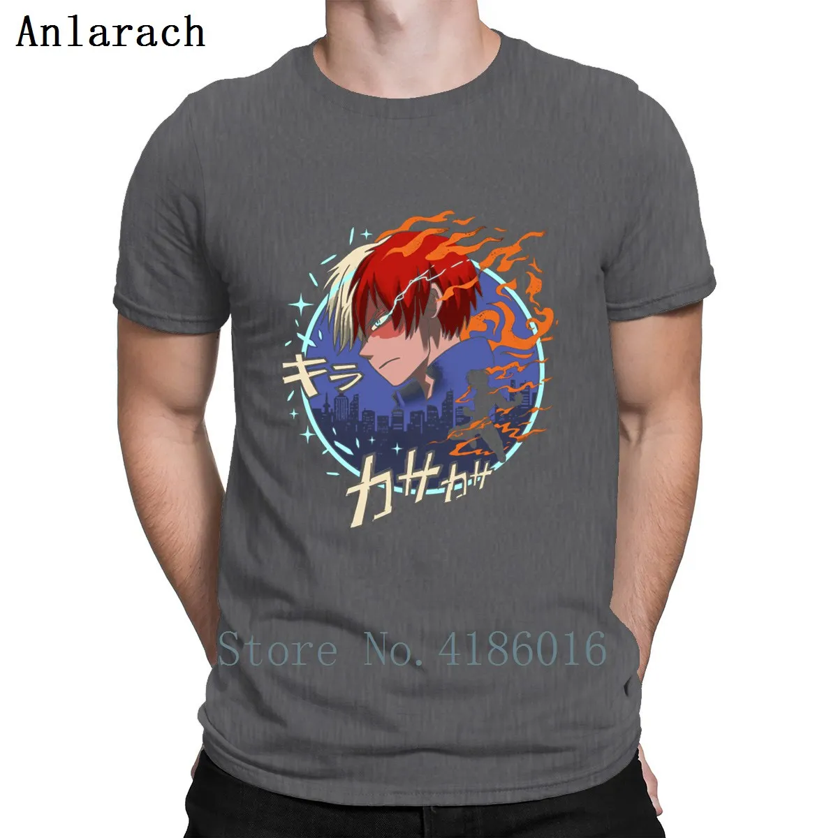 Mha Todoroki T Shirt Latest High Quality Top Summer Custom Tshirt Websites O Neck Letters Character | Мужская одежда