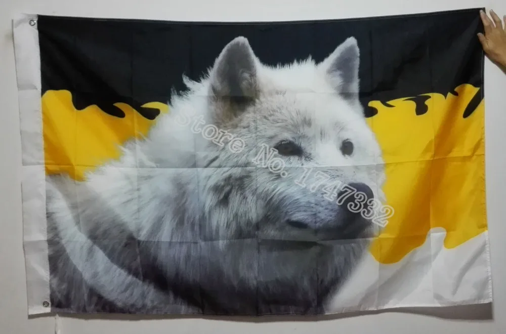 

Белый Волк, Российский Императорский флаг, Лидер продаж, товары 3x5 футов, 150x90 см, баннер, латунные металлические отверстия RI05