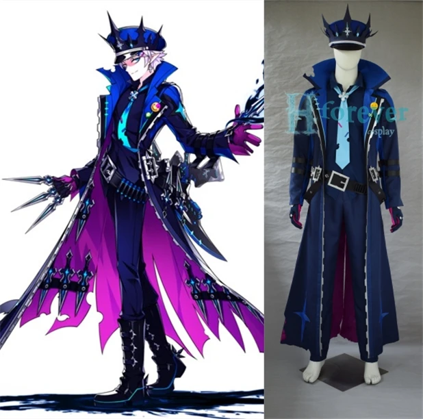 [Customized] 2018 Game ELSWORD Lu Ciel Battle Uniform Cosplay Costume Any Size Unisex Full Set For Halloween Free Shipping New.