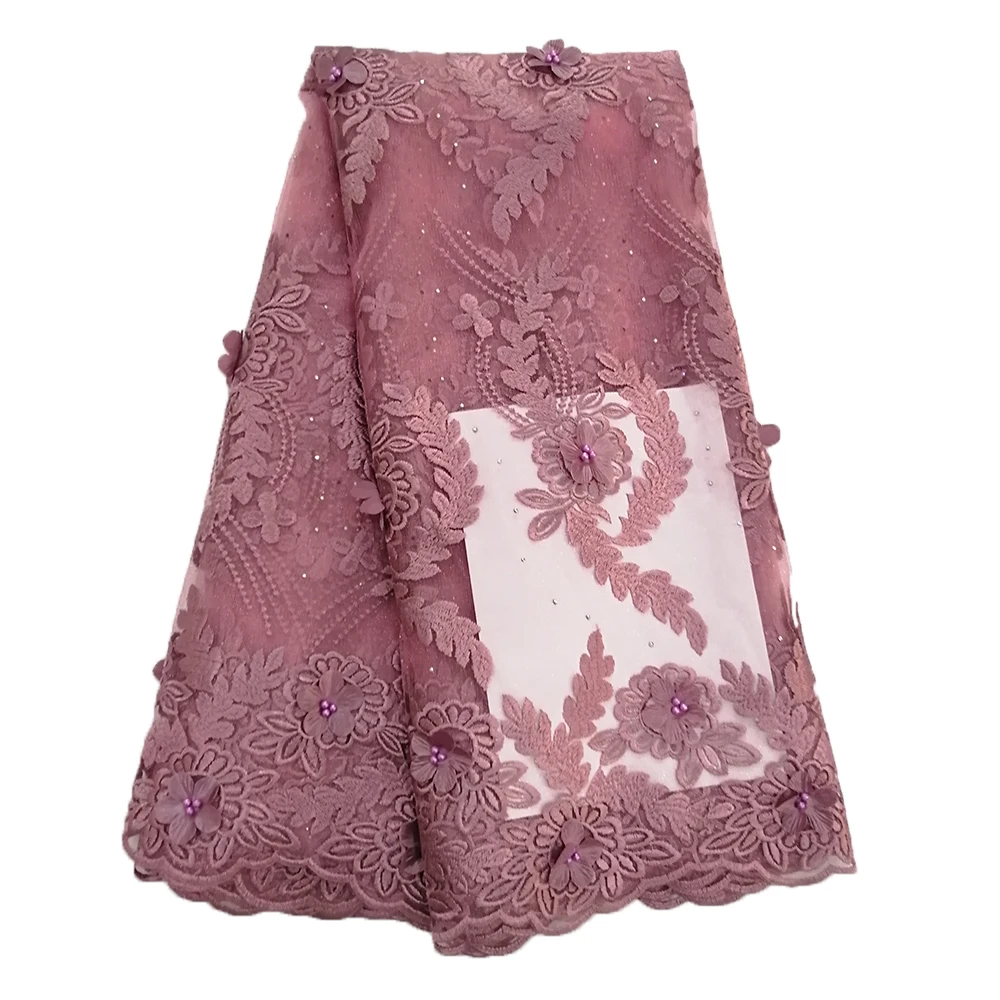 Свадебные нигерийские кружевные материалы 3D кружевная ткань высокого качества