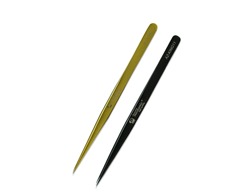 Each 1pc total 2pcs Ультра тонкий Пинцет для ремонта телефона, микро пайка Профессиональный Сильный металл Длинный нержавеющая сталь ручной инструмент пинцет - Цвет: Each 1pc total 2pcs