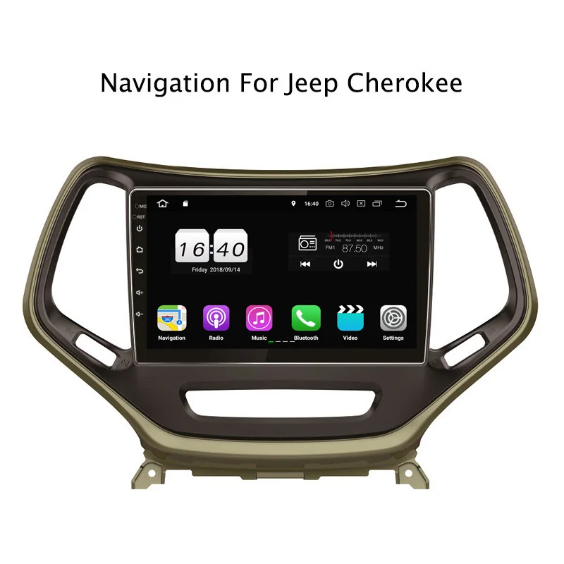 10 1 &quot2G ram 16G rom Android 8 автомобильный DVD мультимедийный плеер для Jeep Cherokee 2014-2017 черный