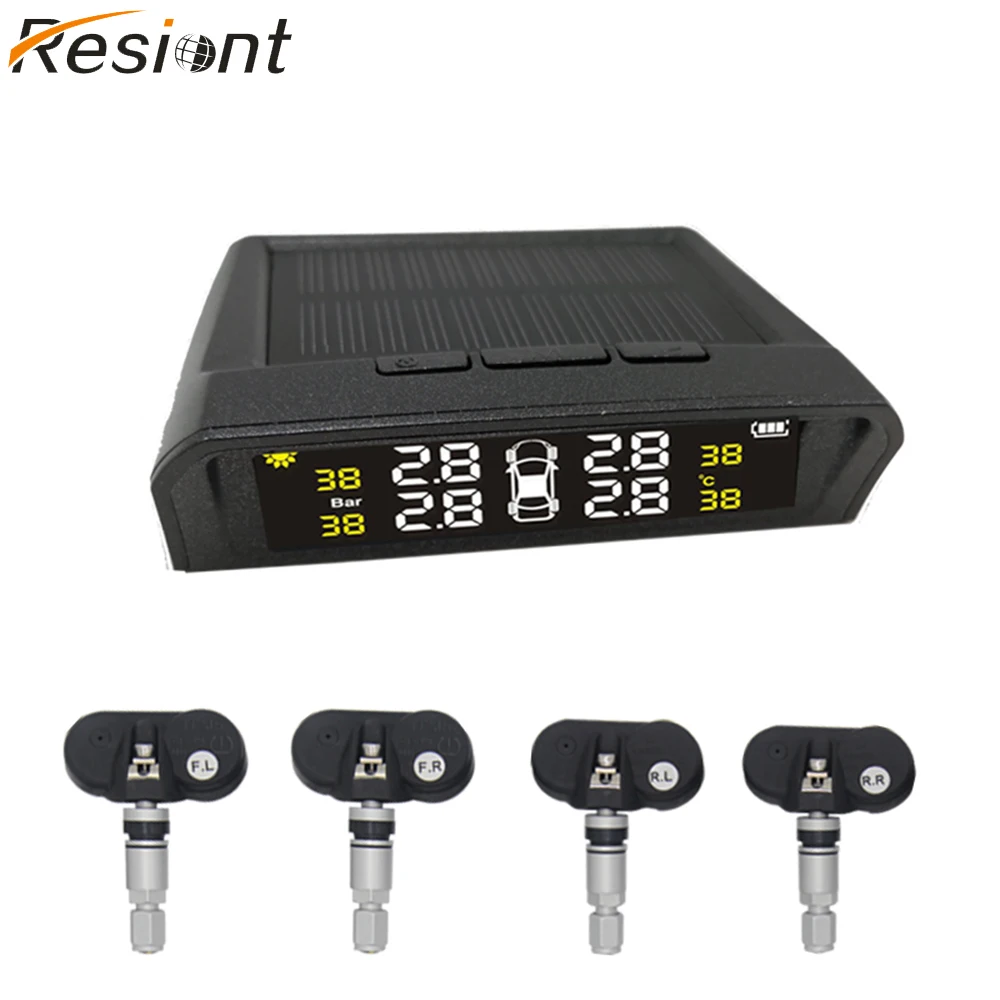 Автомобильный внутренний TPMS система контроля давления в шинах Солнечная зарядка