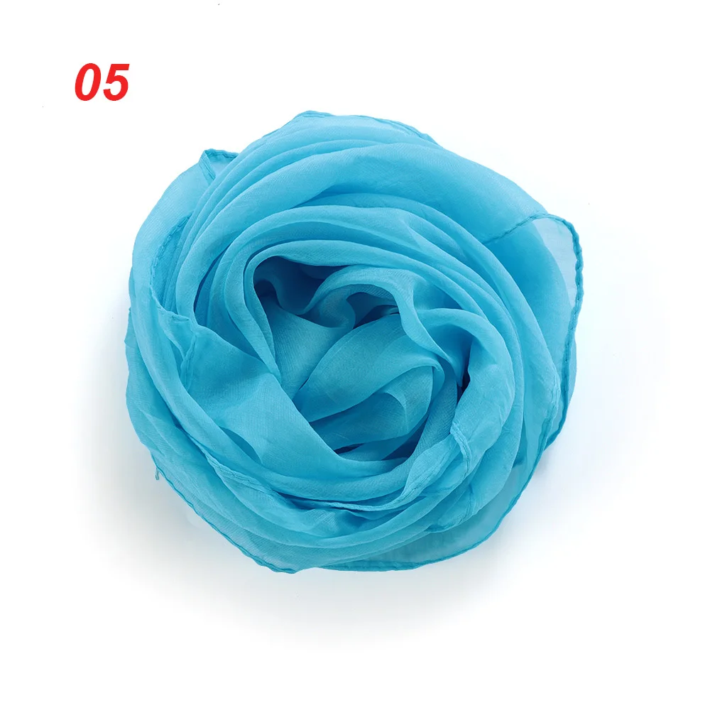05 sky blue Модный женский квадратный шарф, элегантный цветочный весенний летний головной убор, повязка для волос, шейный платок, Мягкий Шифоновый Шелковый квадратный шарф - Цвет: 05 sky blue