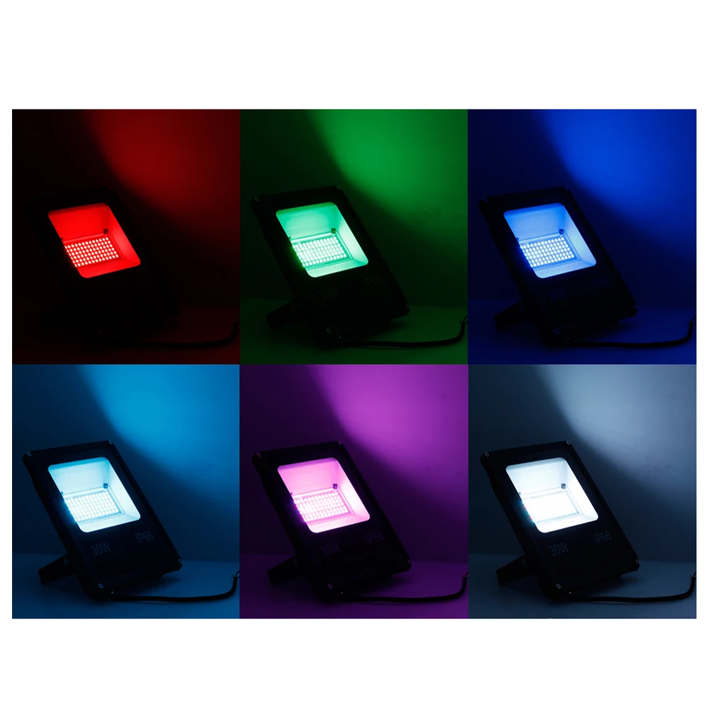 20 Вт 30 50 RGB Светодиодный прожектор светильник s 220V IP66 водонепроницаемый