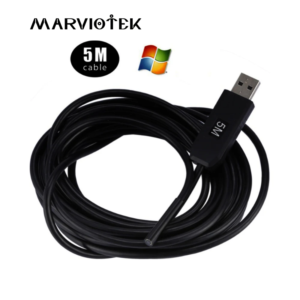 USB эндоскоп камера 5 мм водонепроницаемый IP67 6 led бороскоп эндоскопические камеры