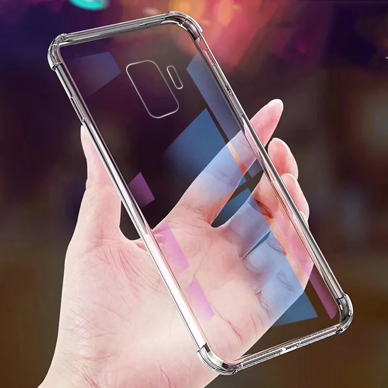 Прозрачный чехол для телефона Samsung S8 Plus мягкий Galaxy S10 Lite S9 A8plus A6 A7 2018 |