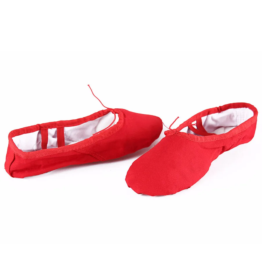 Red USHINE/EU22-45 тканевые тапочки для занятий йогой и учителем; парусиновая обувь для занятий в тренажерном зале; Танцевальная обувь для детей; обувь для девочек и женщин - Цвет: Red