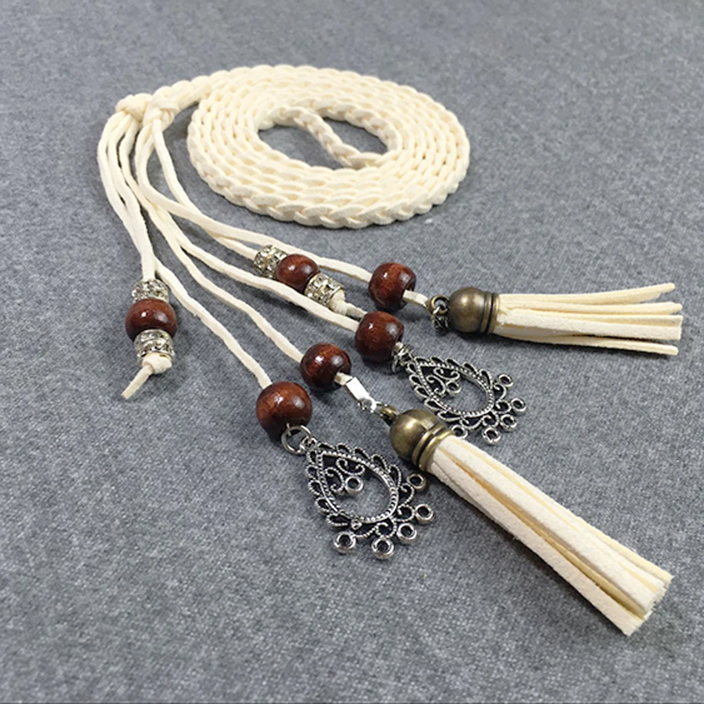 Женский пояс для женщин с цепью на талии 165 см тканый кисточками плетеный горячая