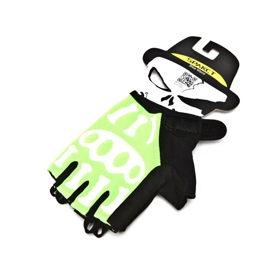 Велосипедные перчатки для взрослых и детей, велосипедные перчатки с полупальцами, велосипедные перчатки для гонок, велосипедные перчатки, противоскользящие гелевые дышащие короткие велосипедные перчатки - Цвет: COOL006 Green