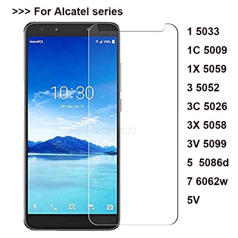 Закаленное Стекло для Alcatel Работает с любым оператором, 1 5033D 1C 5009 1X 5059D 3 5052D 3X 5058i 3V 5099D 3C 5026D 5V 5 7 Экран защитная плёнка для НУА Вэй