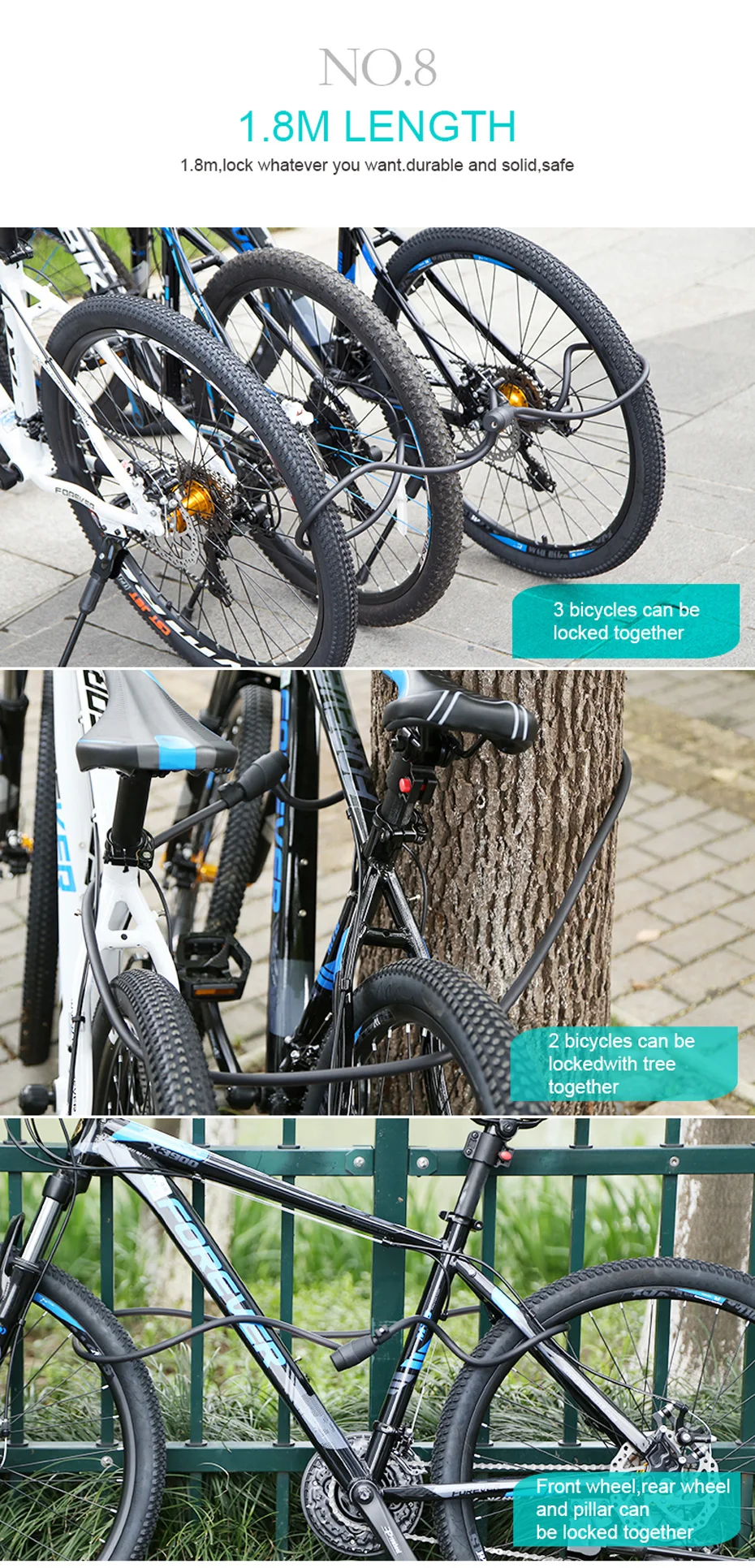 Inbike велосипедный замок кодовый пароль велосипедный замок ключ замок для велосипеда стальной Противоугонный кабель замки Мотоциклетные аксессуары для велосипеда