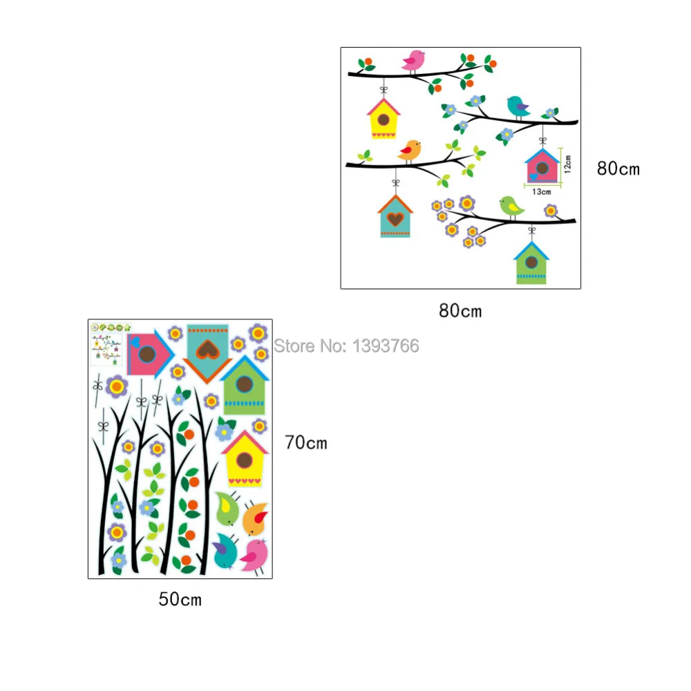 Модные Винтажные отрасль Bird Cage наклейки Съемный Гостиная росписи кафе окна дети