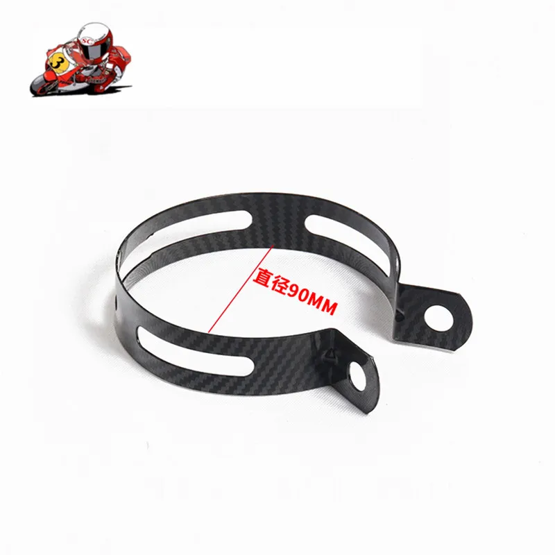 stainless steel H Мотоцикл выхлопной углеродного волокна зажим Escape Moto фиксированное кольцо держатель стальной зажим с резиной для мотоцикла выхлопной - Цвет: stainless steel H