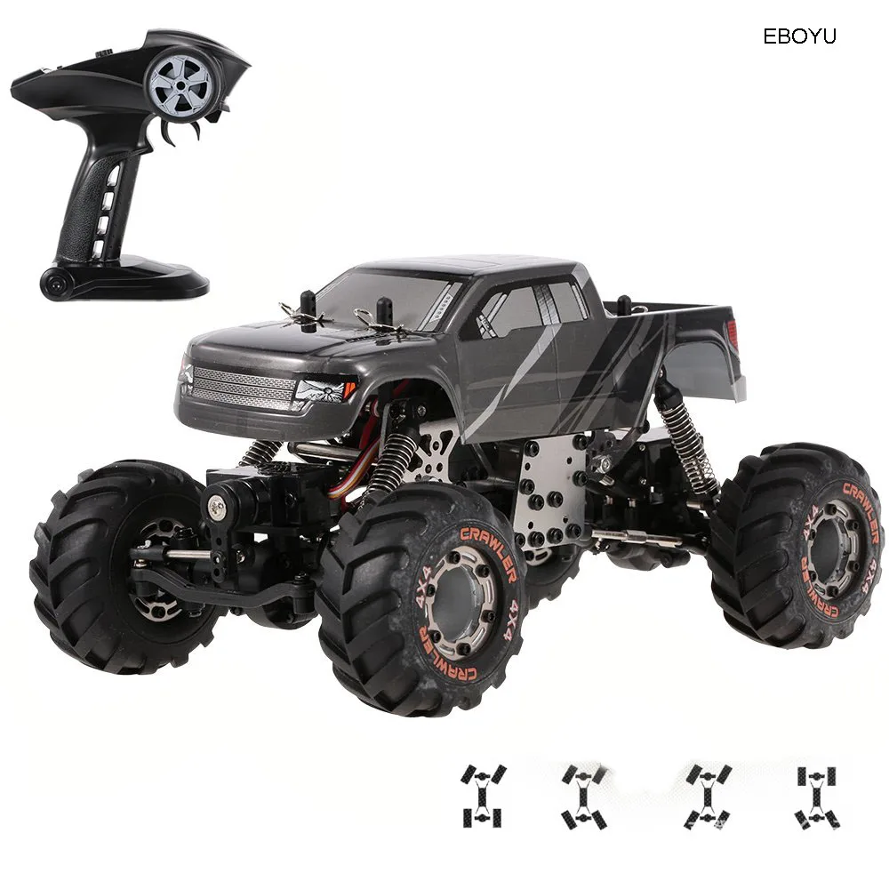 EBOYU 2098B 1:24 2,4 GHz 4WD 4WS Devastator Rock RC Crawler RTR с двойным сервоприводом внедорожный Радиоуправляемый автомобиль RTR-случайный цвет