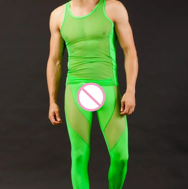 Пикантные Для мужчин Боди Нижнее Бельё для девочек майка комплект человек Long John