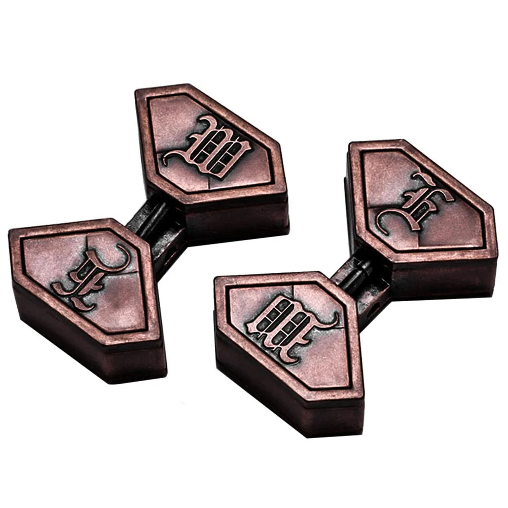 

Vintage Metal Cast Puzzle Box Lock Puzzle Toy IQ EQ Mind Brain Teaser Puzzle Educational Toys Bamboo Small Size For Adults Kids