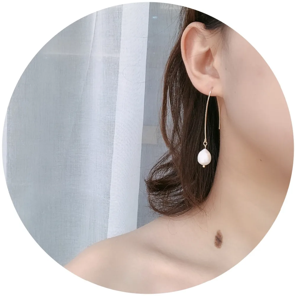 Женские серьги-подвески металлические серьги золотого цвета